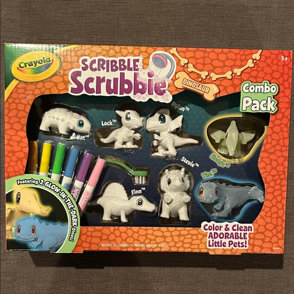 CRAYOLA Scribble Scrubbie Dinosaur Combo Pack (7 Dinosaurs) NEW